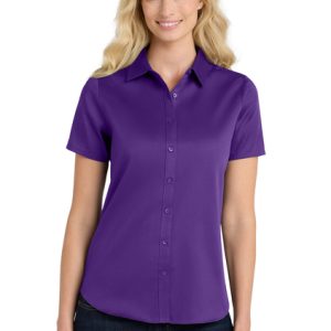 Port Authority® Women's Short Sleeve SuperPro React ™ Twill Shirt
