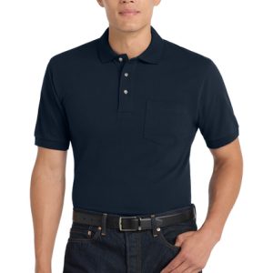 Port Authority® Heavyweight Cotton Pique Polo with Pocket
