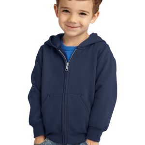 Port & Company® Toddler Core Fleece Full-Zip Hooded Sweatshirt