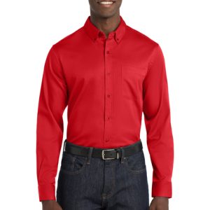 W808 Regular Port Authority® Long Sleeve SuperPro React™ Twill Shirt