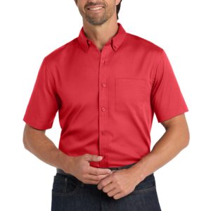 W809 Regular Port Authority® Short Sleeve SuperPro React™ Twill Shirt
