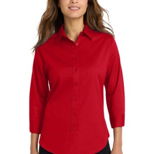 L612 Port Authority® Women's 3/4-Sleeve Easy Care Shirt
