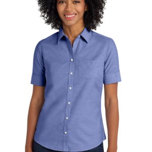 L659 Port Authority® Women's Short Sleeve SuperPro™ Oxford Shirt